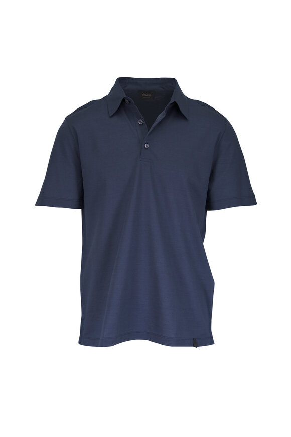 Brioni Blue Cotton Polo - view 1