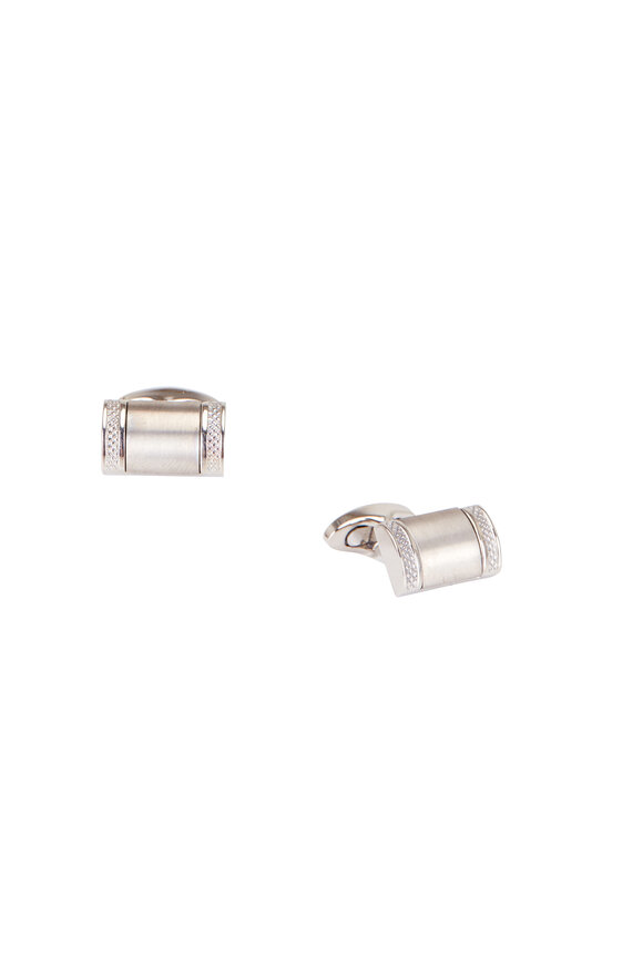 Tateossian - Brushed Titanium Rectangular Cuff Links