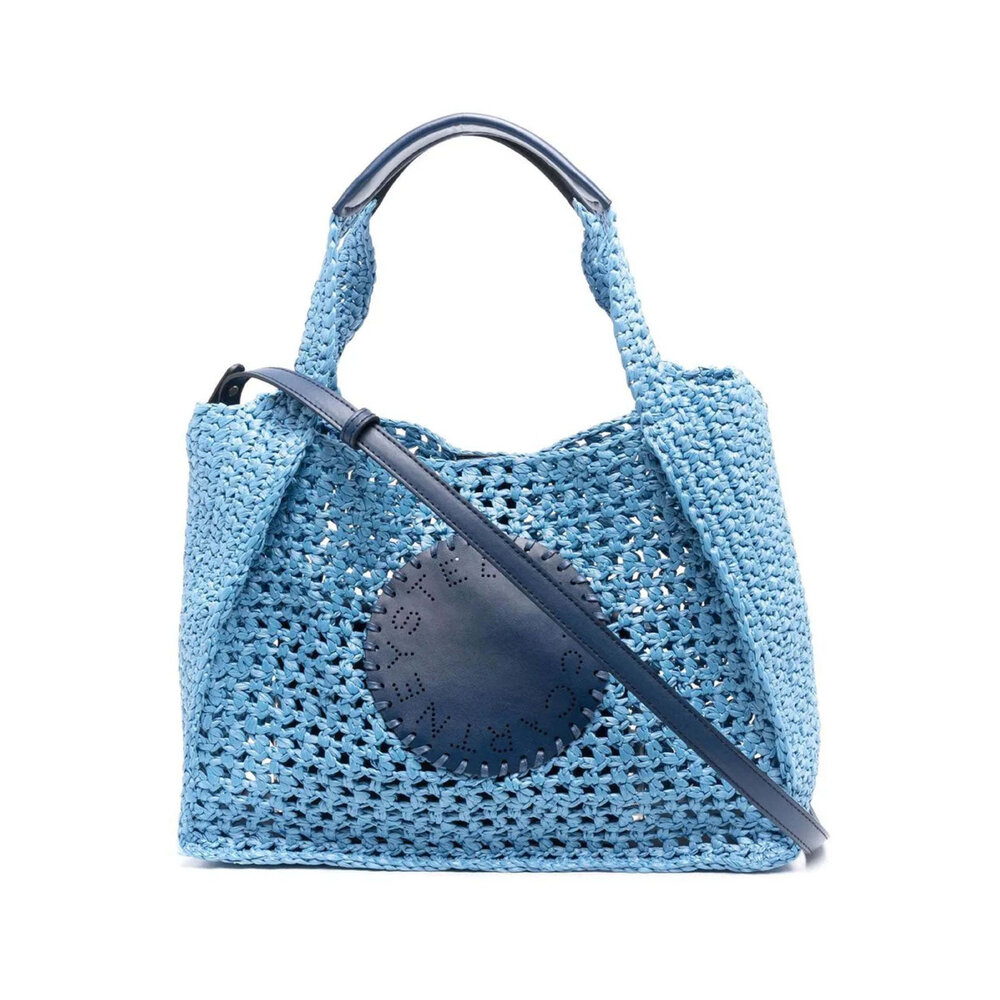 Stella McCartney - Raffia Crossbody Bag in Blue | Mitchell
