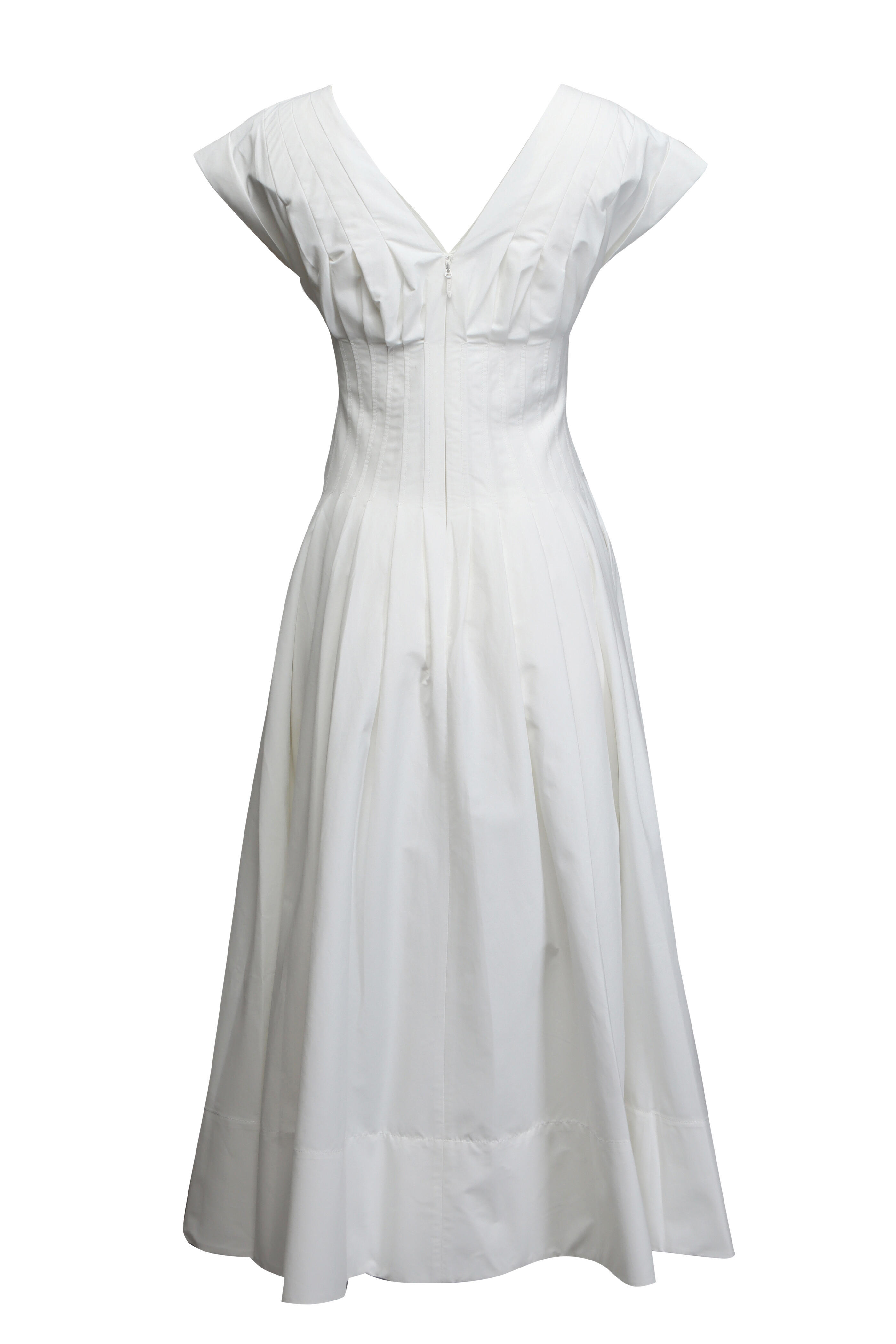 Simkhai - Nina White Pleated Midi Dress