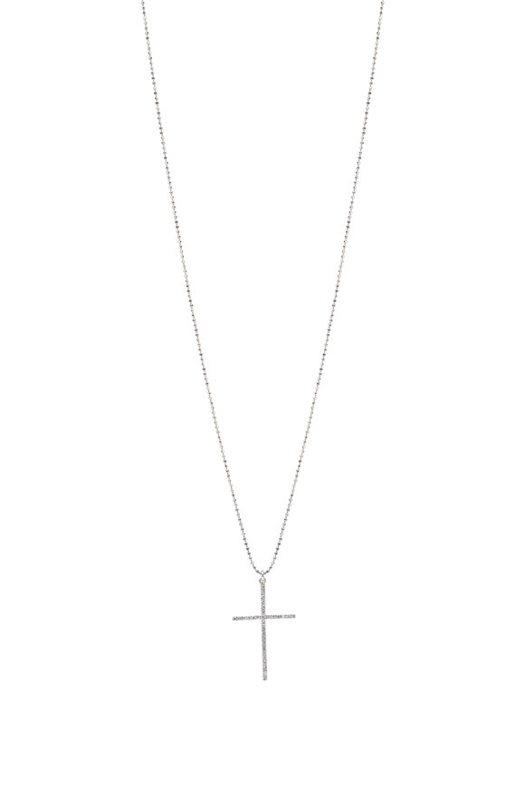 Renee Lewis Antique Diamond Cross Necklace - view 1