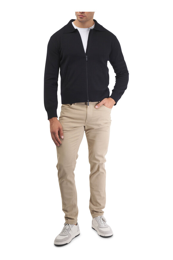 Barmas Dean Beige Cotton Twill Five Pocket Pant - view 2