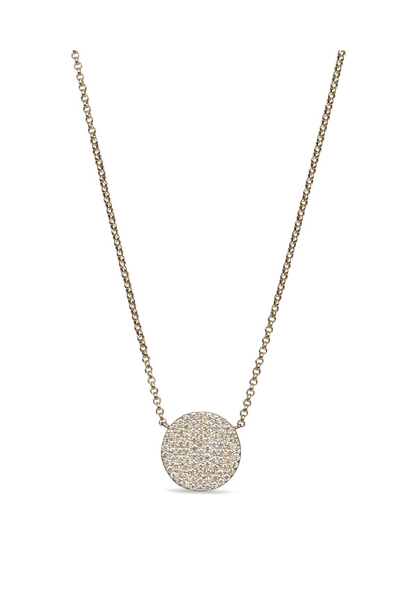 Kai Linz Medium Diamond Disc Pendant Necklace