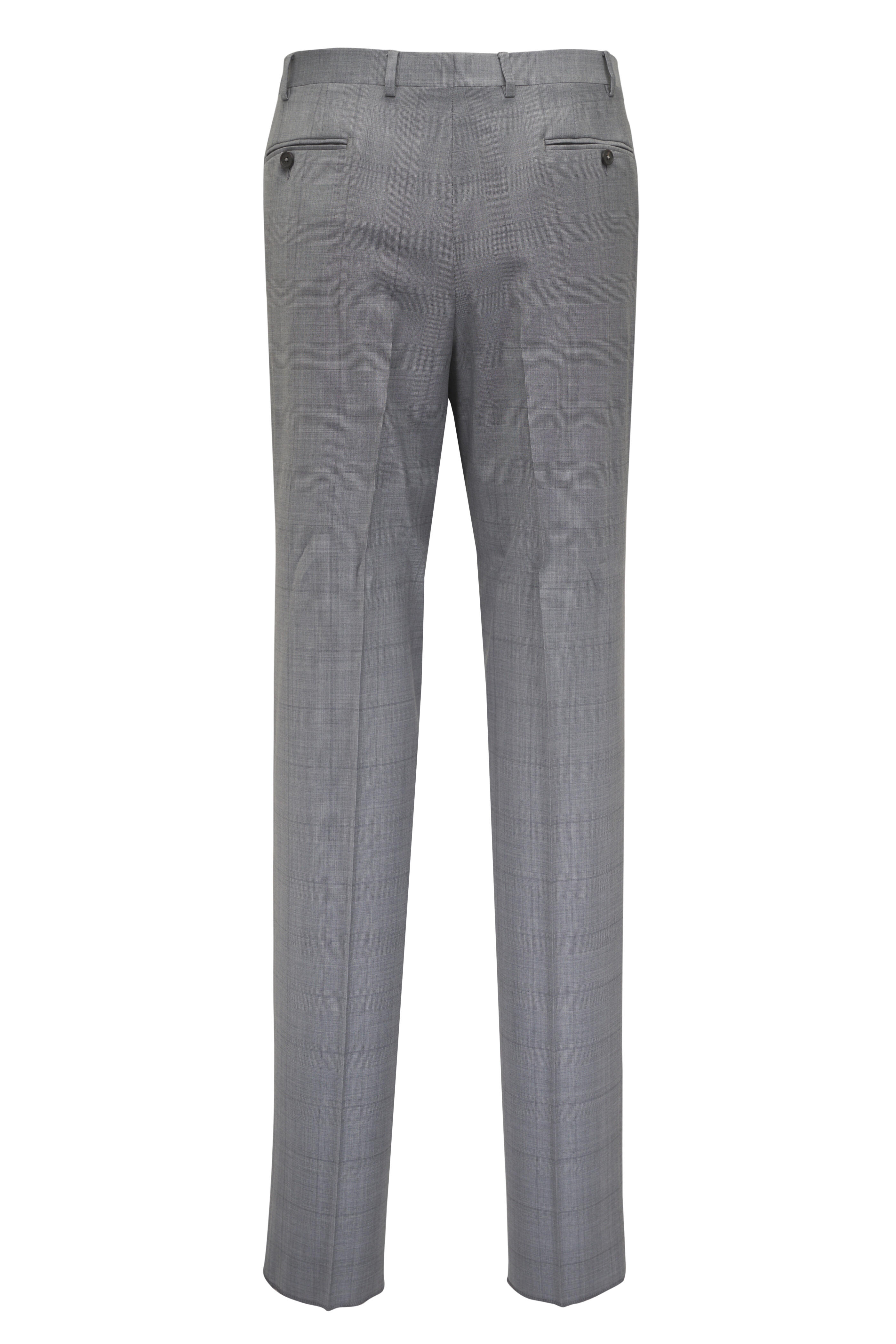 Canali - Gray Tonal Plaid Wool 150's Suit