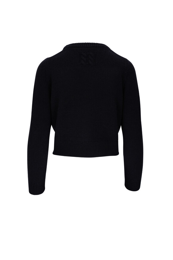 Nili Lotan - Poppy Dark Navy Cashmere Cropped Sweater 