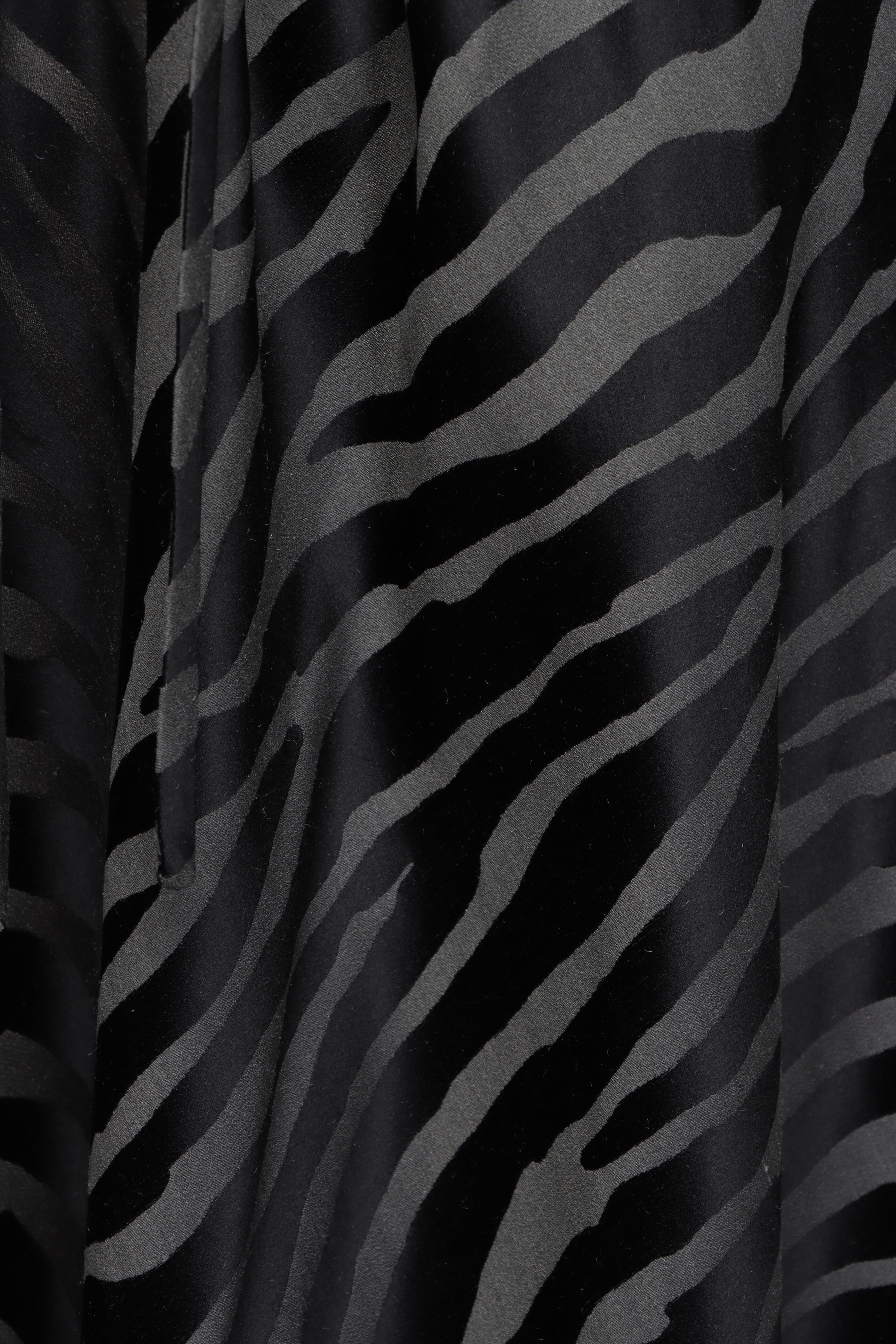 Peter Cohen - Fuel Grey Zebra Long Aline Skirt