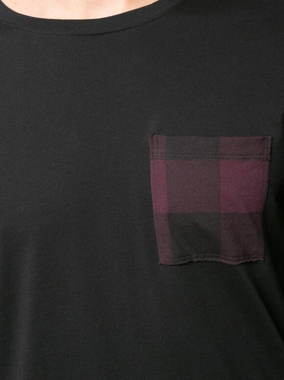 A T M - Black Patch Pocket Long Sleeve T-Shirt 