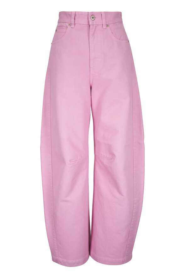 Loewe Pink Cotton Barrel Denim Pant