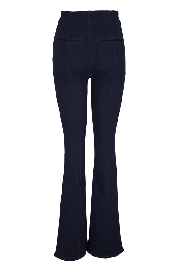 Veronica Beard - Beverly Seamed Indigo Rinse Skinny Flare Jean