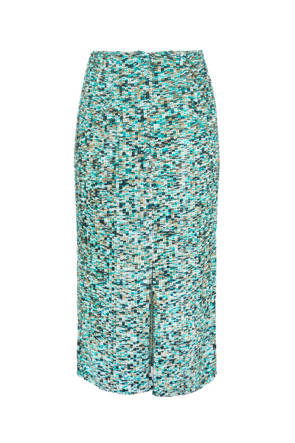 TWP Sylkie Darkest Spuce Multi Sequined Skirt - view 3