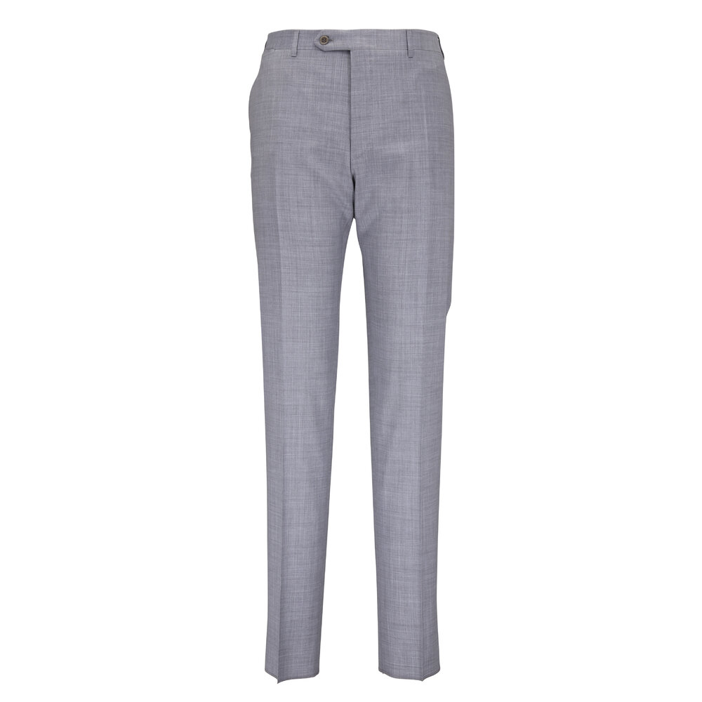 Canali - Light Gray Wool Pant | Mitchell Stores