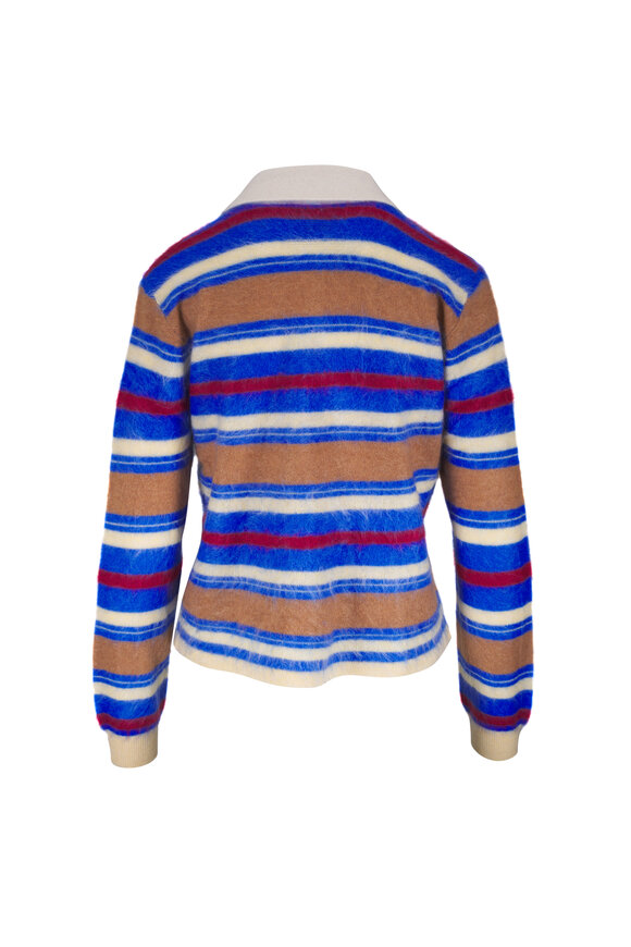 Guest in Residence Grizzly Multicolor Stripe Cropped Rugby Polo - view 2
