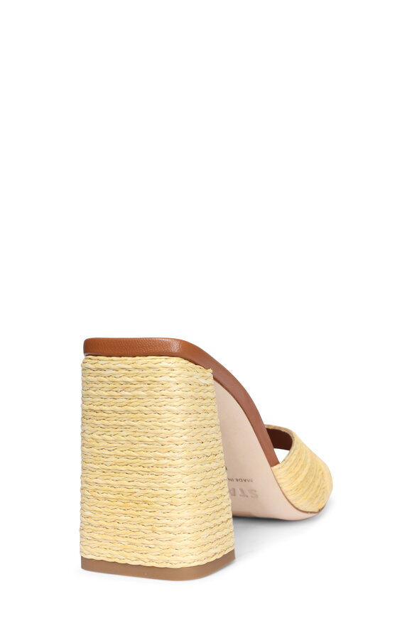 Staud Sloane Raffia & Leather Sandal, 95mm - view 4