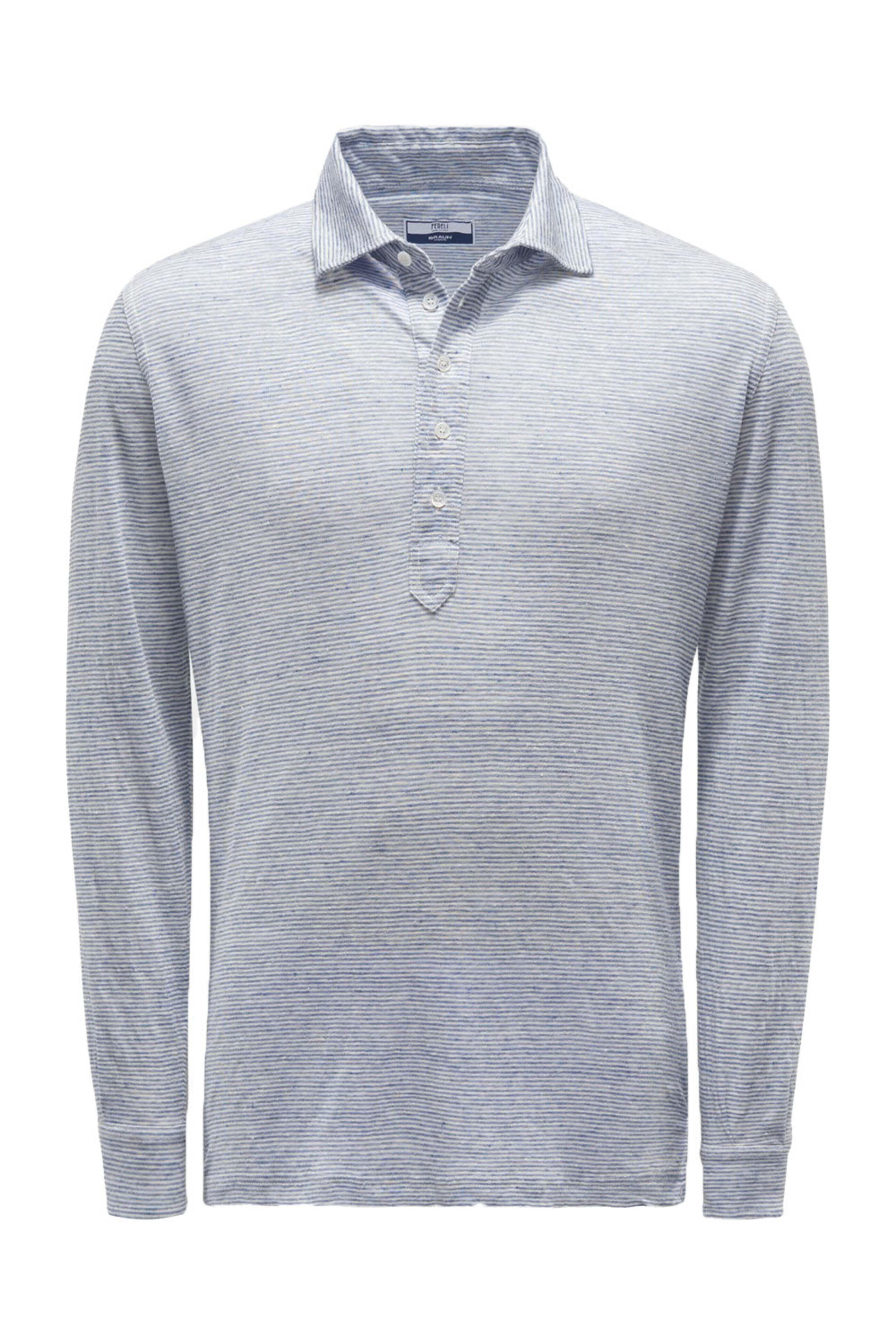 Fedeli - Light Blue Stripe Polo Shirt