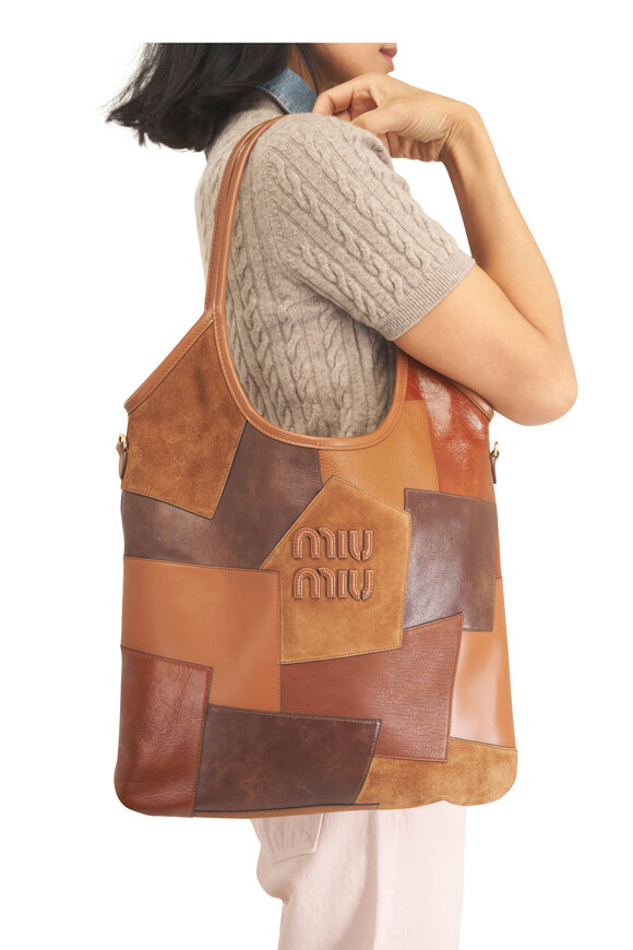 Miu Miu Large Ivy Patchwork Leather Tote - view 4