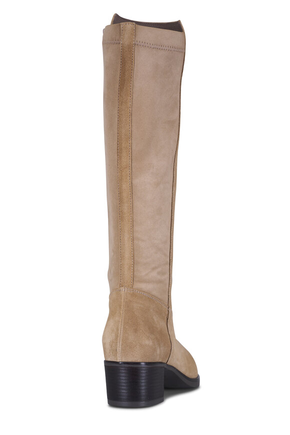 Ron White Wren Oyster Suede Stretch Tall Boot, 50mm - view 3