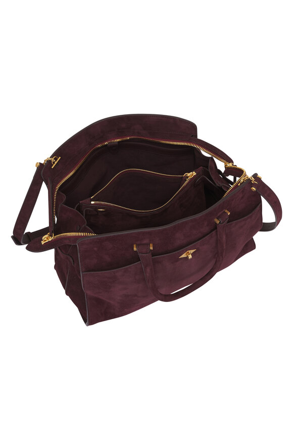Métier Private Eye Burgundy Suede Handbag - view 4