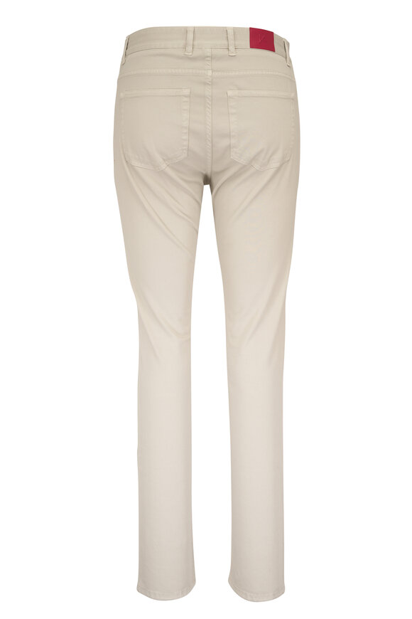 Isaia Beige Stretch Cotton & Cashmere Five Pocket Pant - view 3