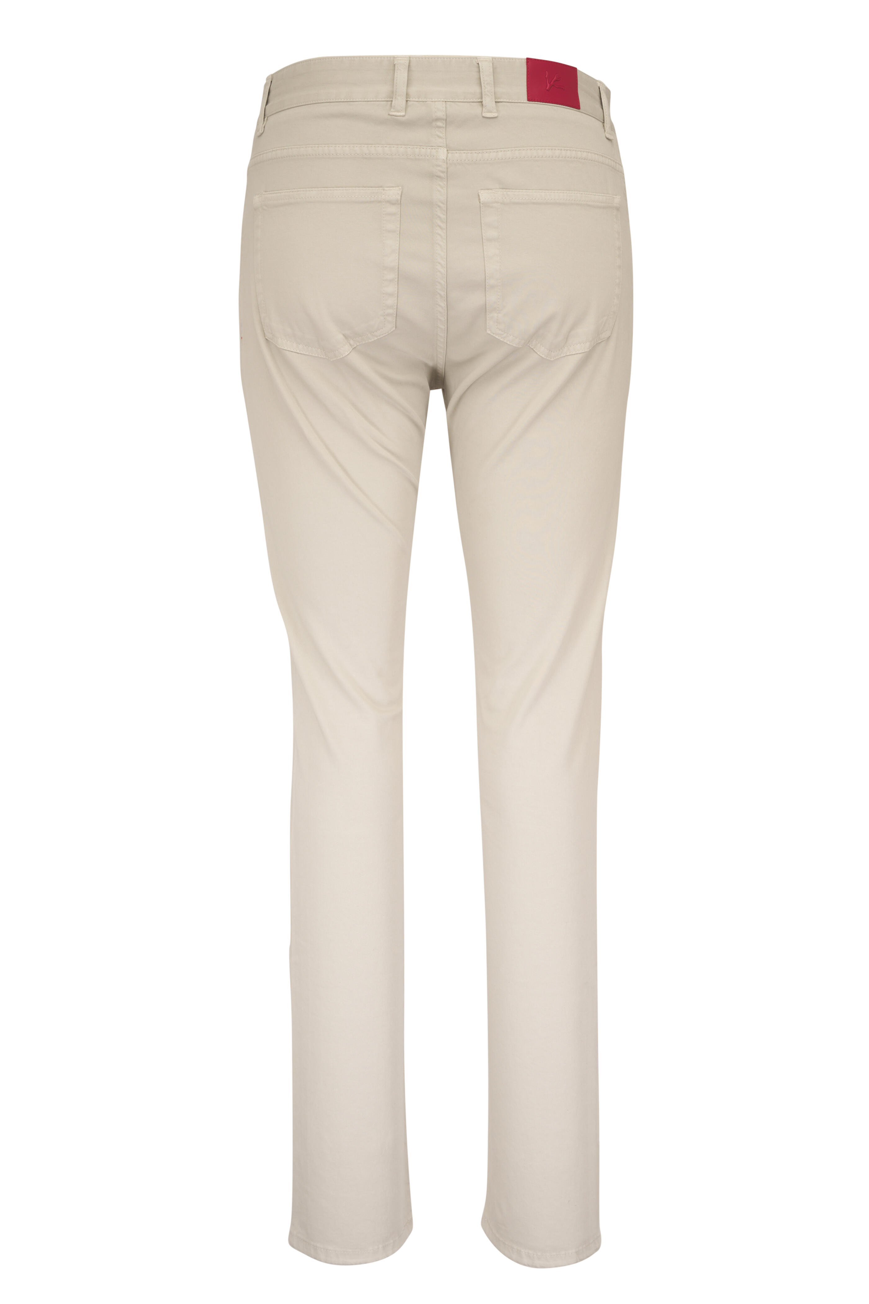 Isaia - Beige Stretch Cotton & Cashmere Five Pocket Pant - view 3