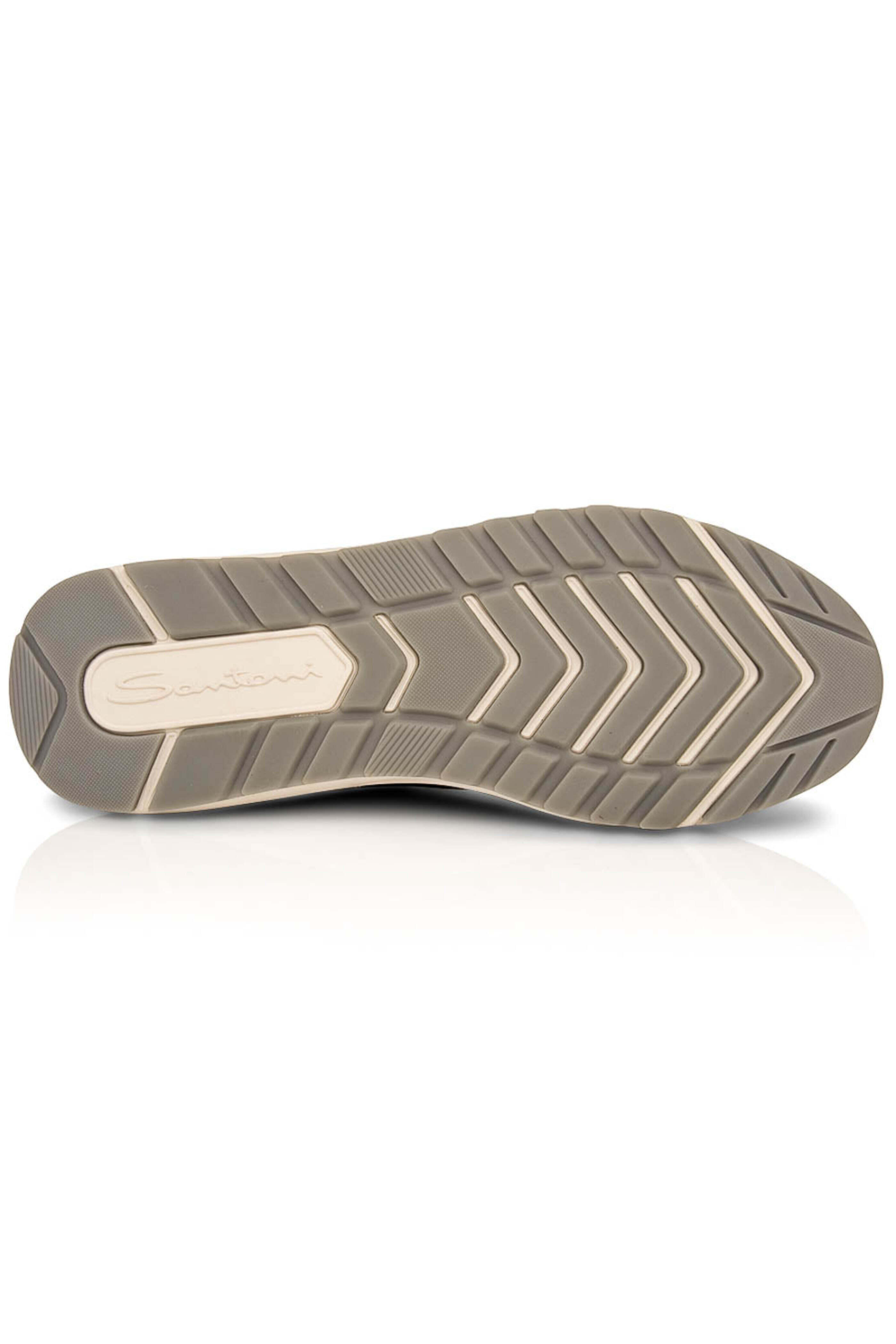 Santoni - Perforated Leather Sneaker in Blue