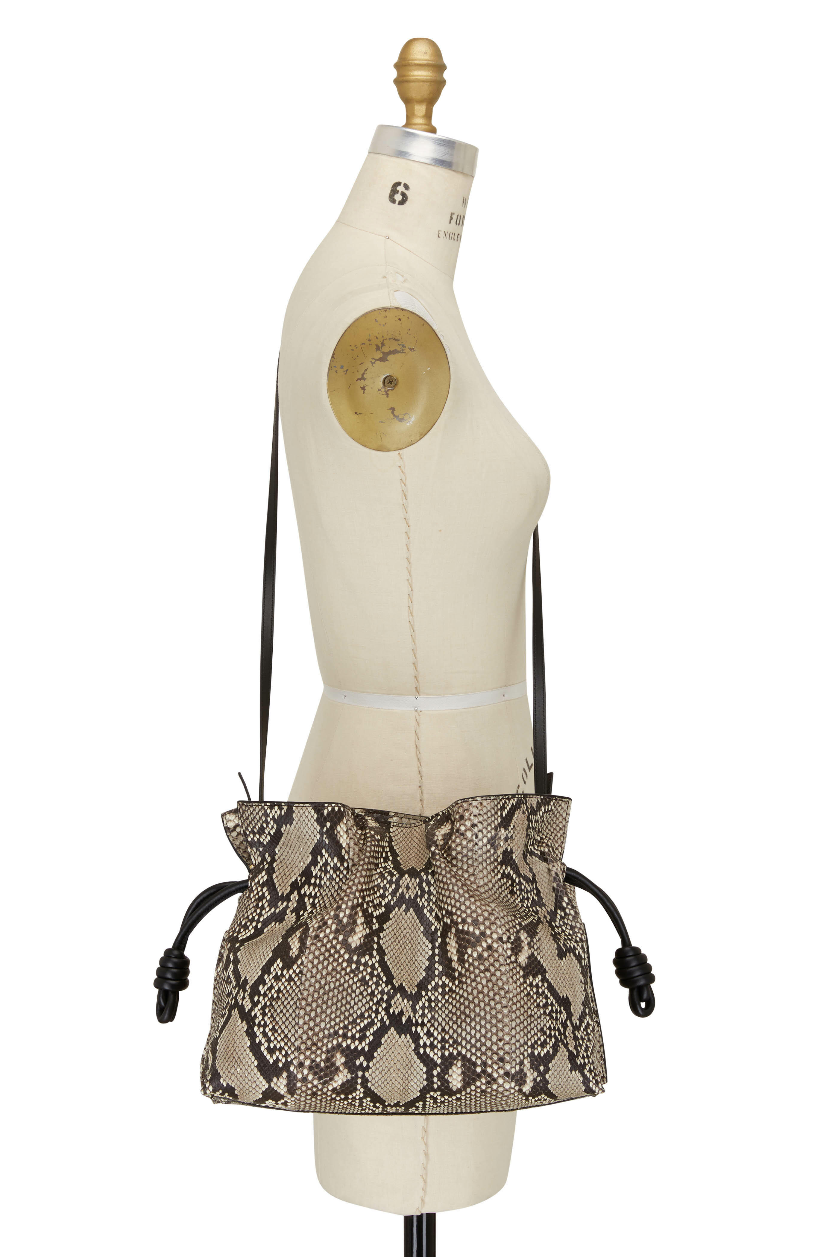 Loewe - Flamenco Natural Python Knot Bag