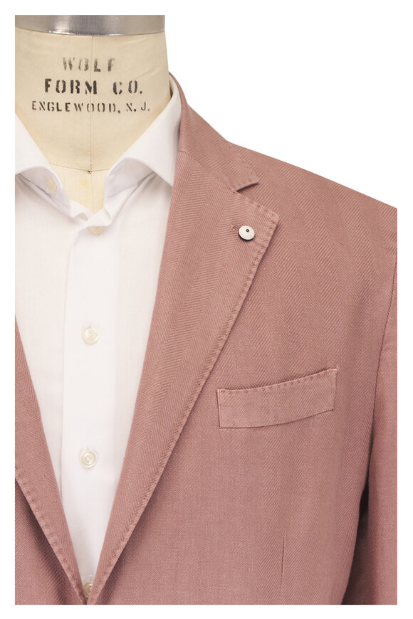 L.B.M. 1911 Light Pink Linen & Cotton Sportcoat