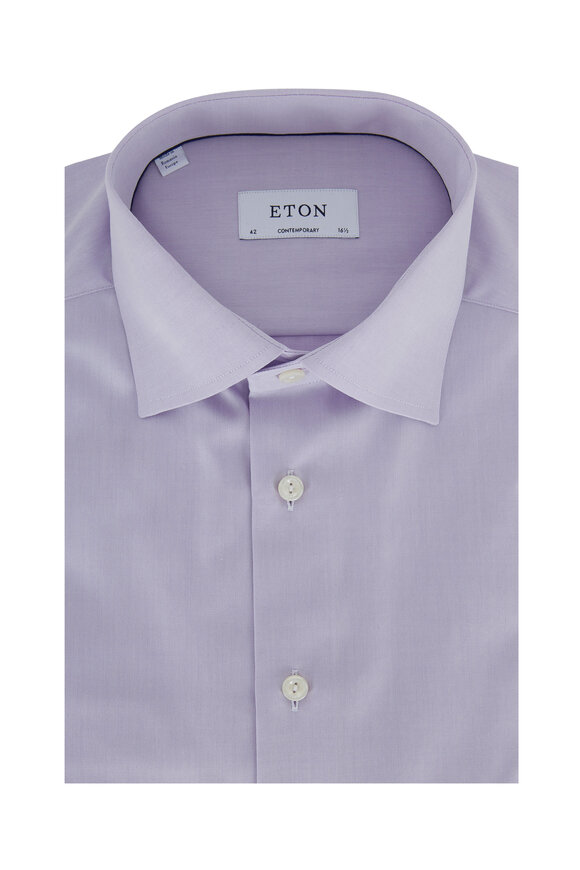 Eton Lavender Twill Dress Shirt