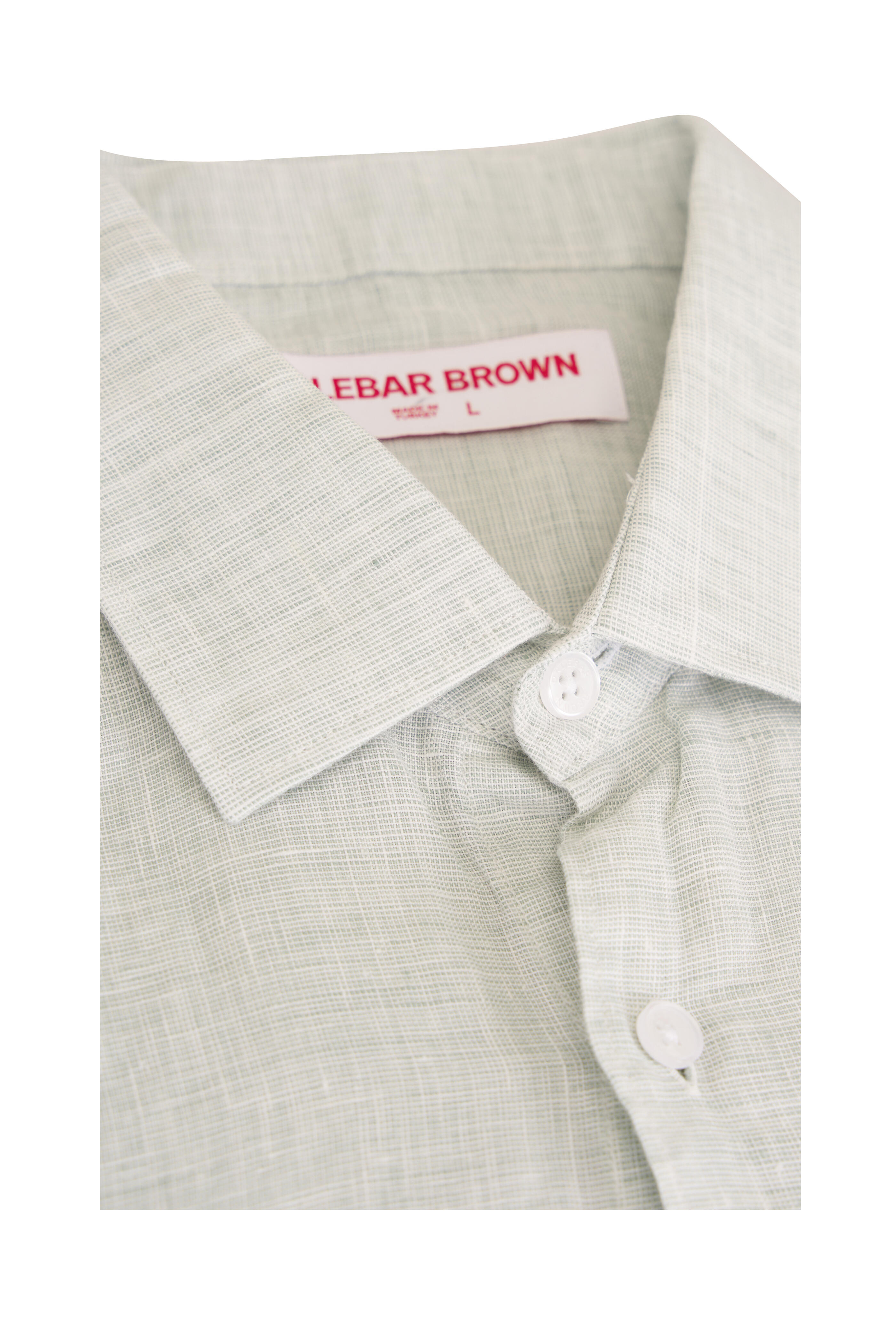 Orlebar Brown - Giles White Jade Linen Sport Shirt