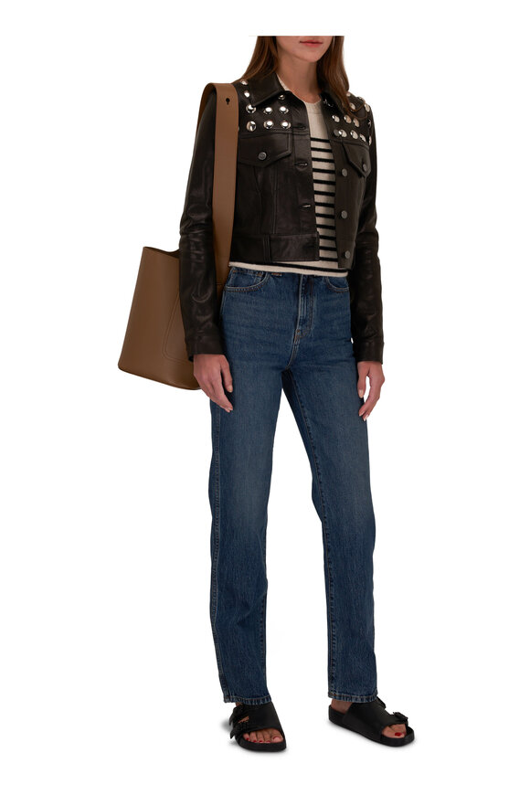 Khaite - Rizzo Black Studded Leather Jacket