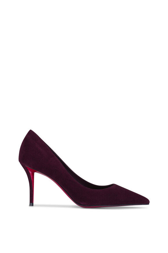 Christian Louboutin Miss Z Amara Burgundy Suede Pump, 80mm - view 4