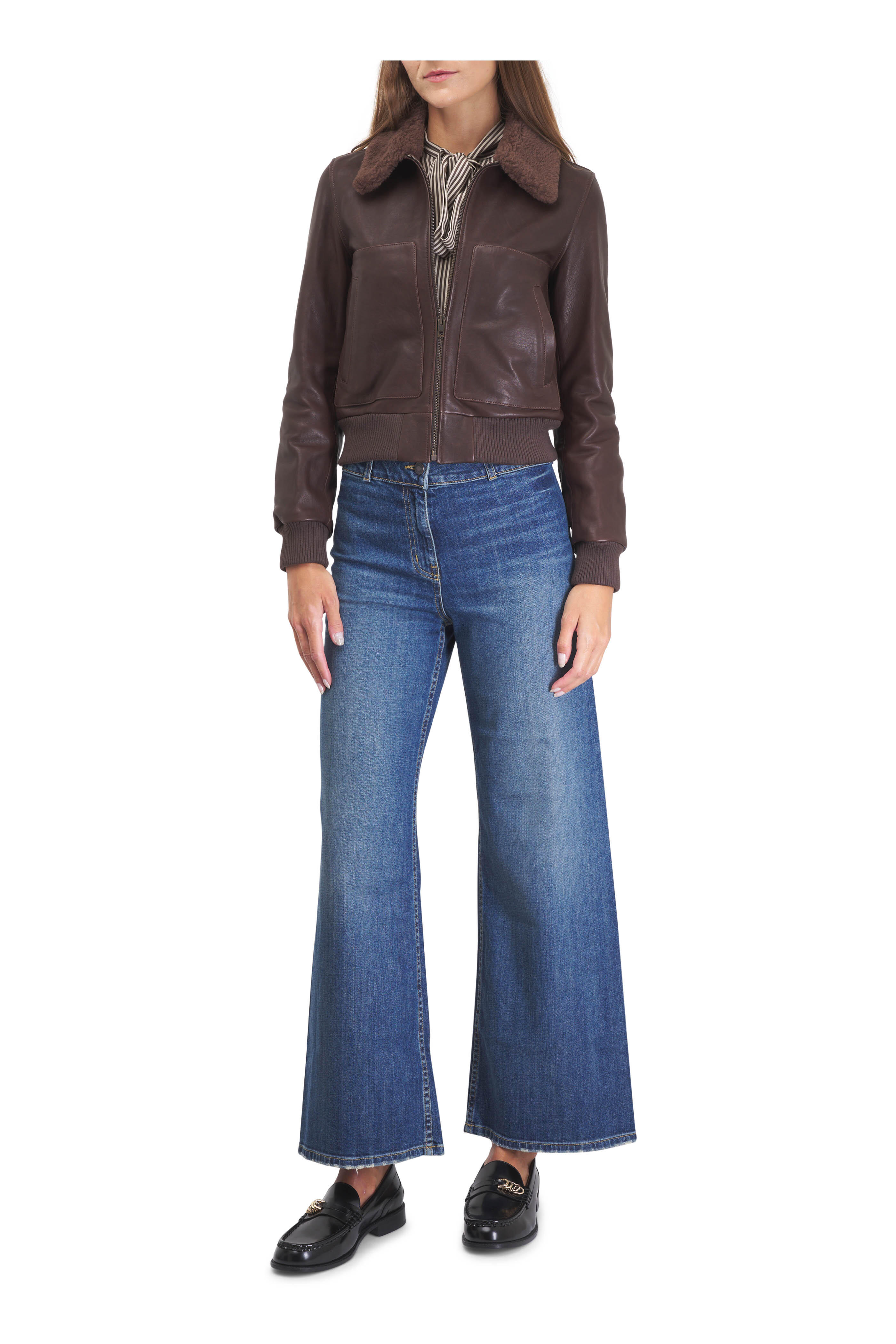 Nili Lotan - Tom Dark Brown Leather Jacket