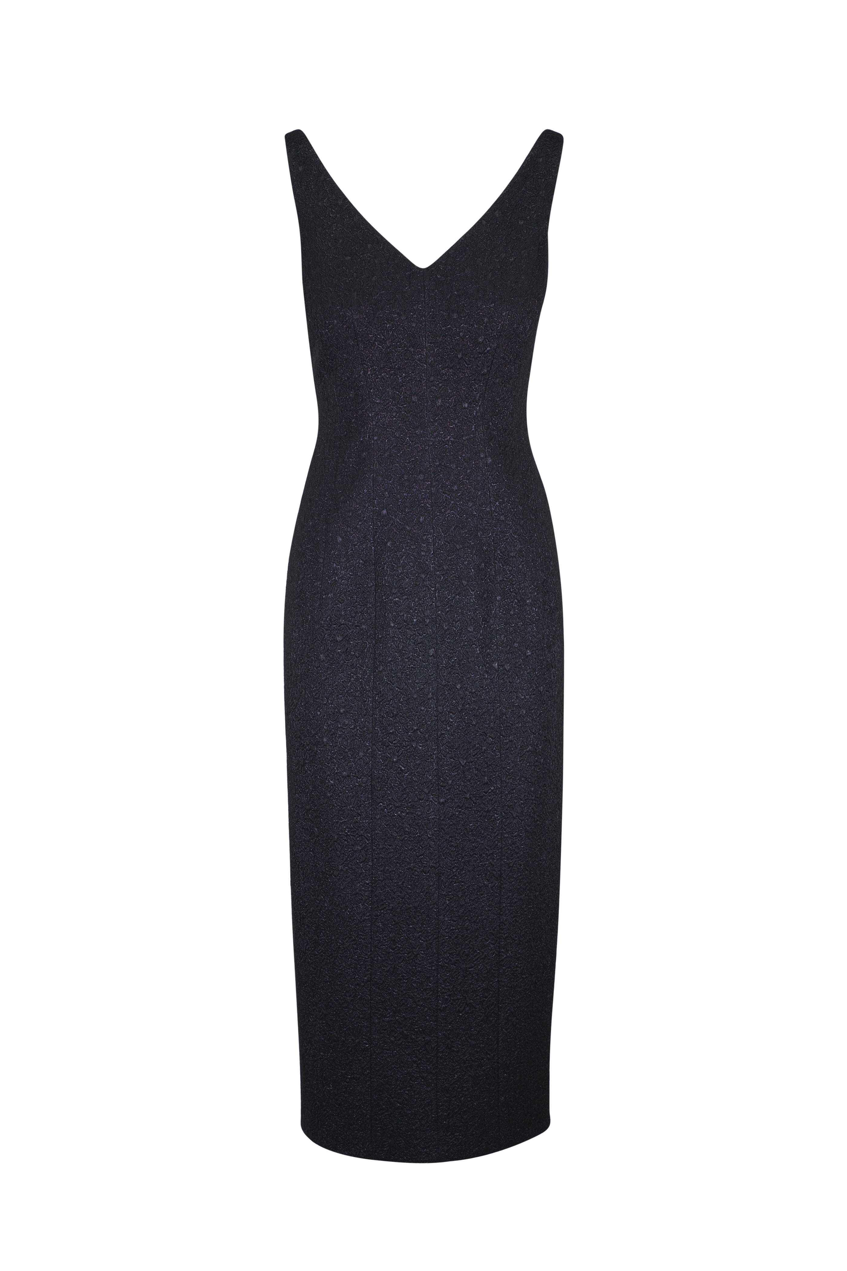 Adam Lippes - Willa Black Floral Matelassé Dress