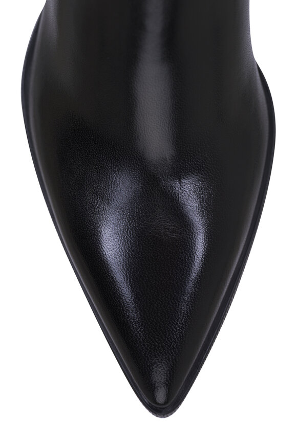 Santoni Mariel Black Leather Tall Boot, 65mm - view 4