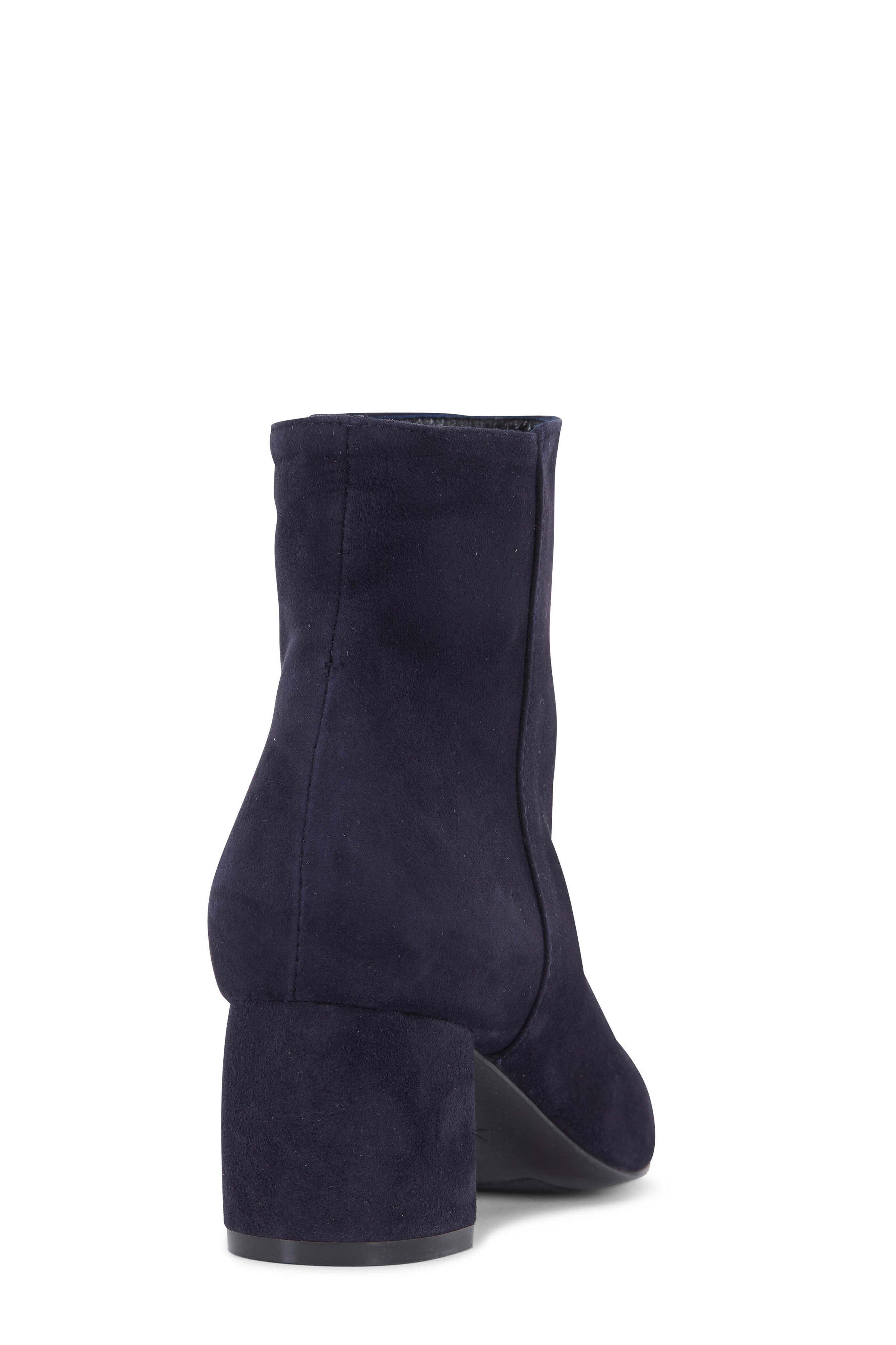 AGL - Navy Blue Suede Block Heel Ankle Boot, 50mm
