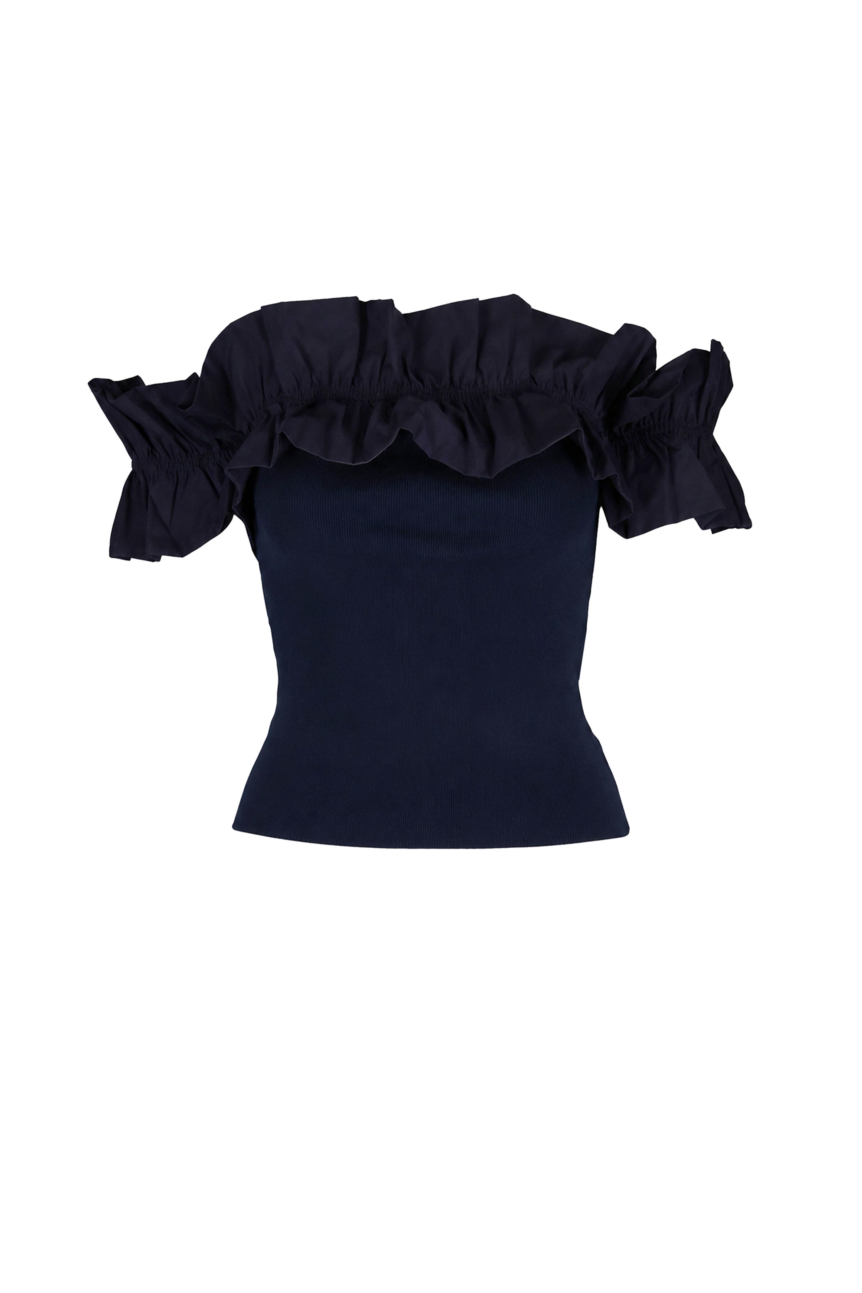 Essentiel Antwerp - Jaqua Navy Blue Knit Top
