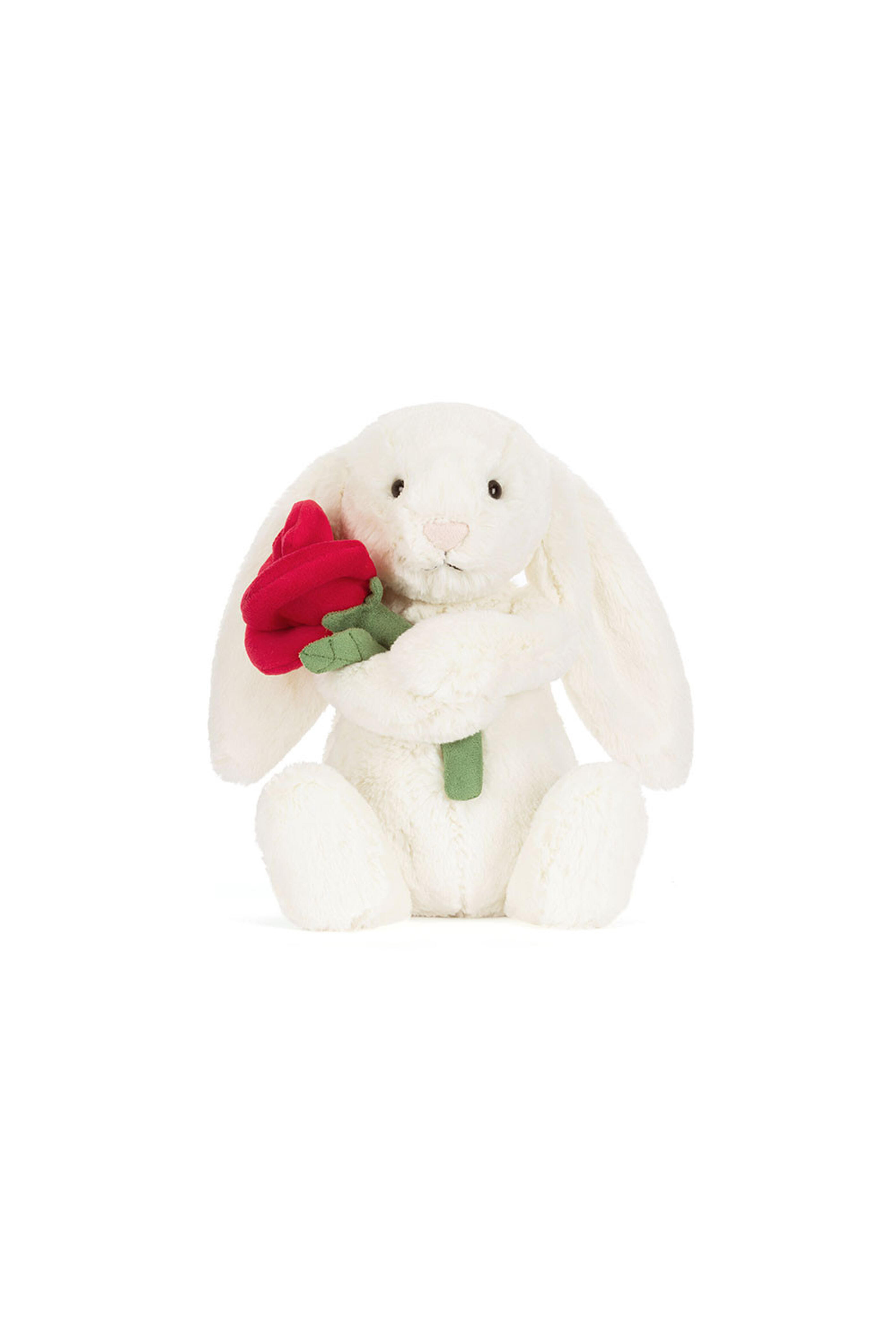 Jellycat - Cream Bunny With Rose