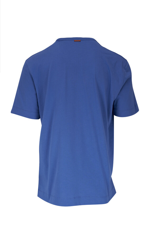 Zegna - Royal Blue Cotton T-Shirt