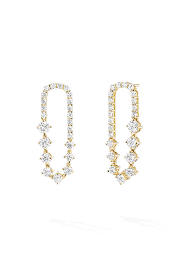 Melissa Kaye 18k Yellow Gold Small Stella Ellipse Earring - view 1