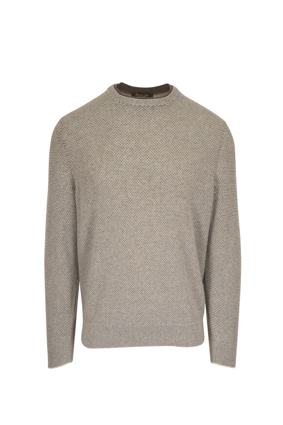 Loro Piana Varallo Angel & Cream Cashmere Mélange Crewneck - view 1