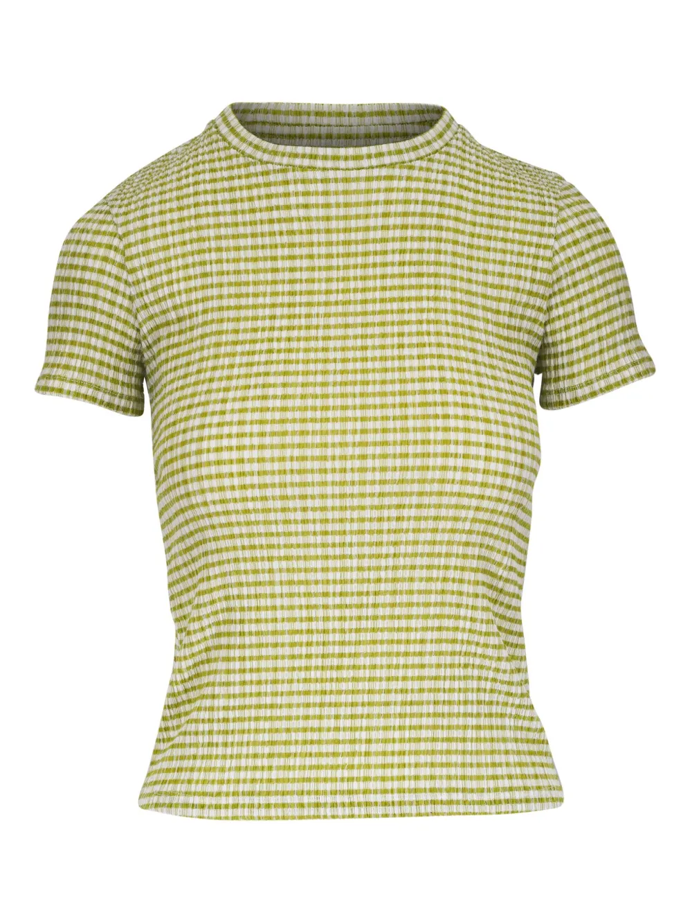 Vince - Herbaria Combo Checked Smocked T-Shirt