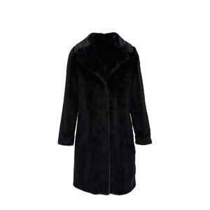 Herlipto  Faux Fur Coat Sサイズ BLACK Herno - Black Soft Faux Fur Coat | Mitchell Stores