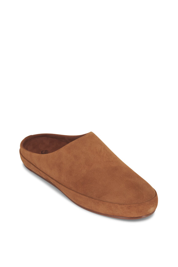 Loro Piana Tomori Walk Brandy Suede Sabots