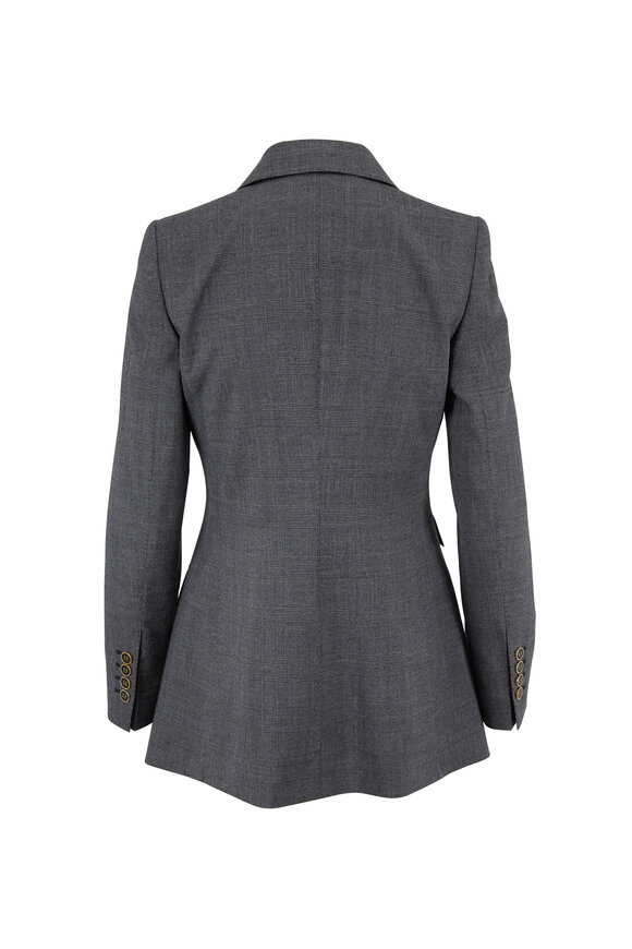 Dolce & Gabbana - Gray Tartan Stretch Wool Jacket