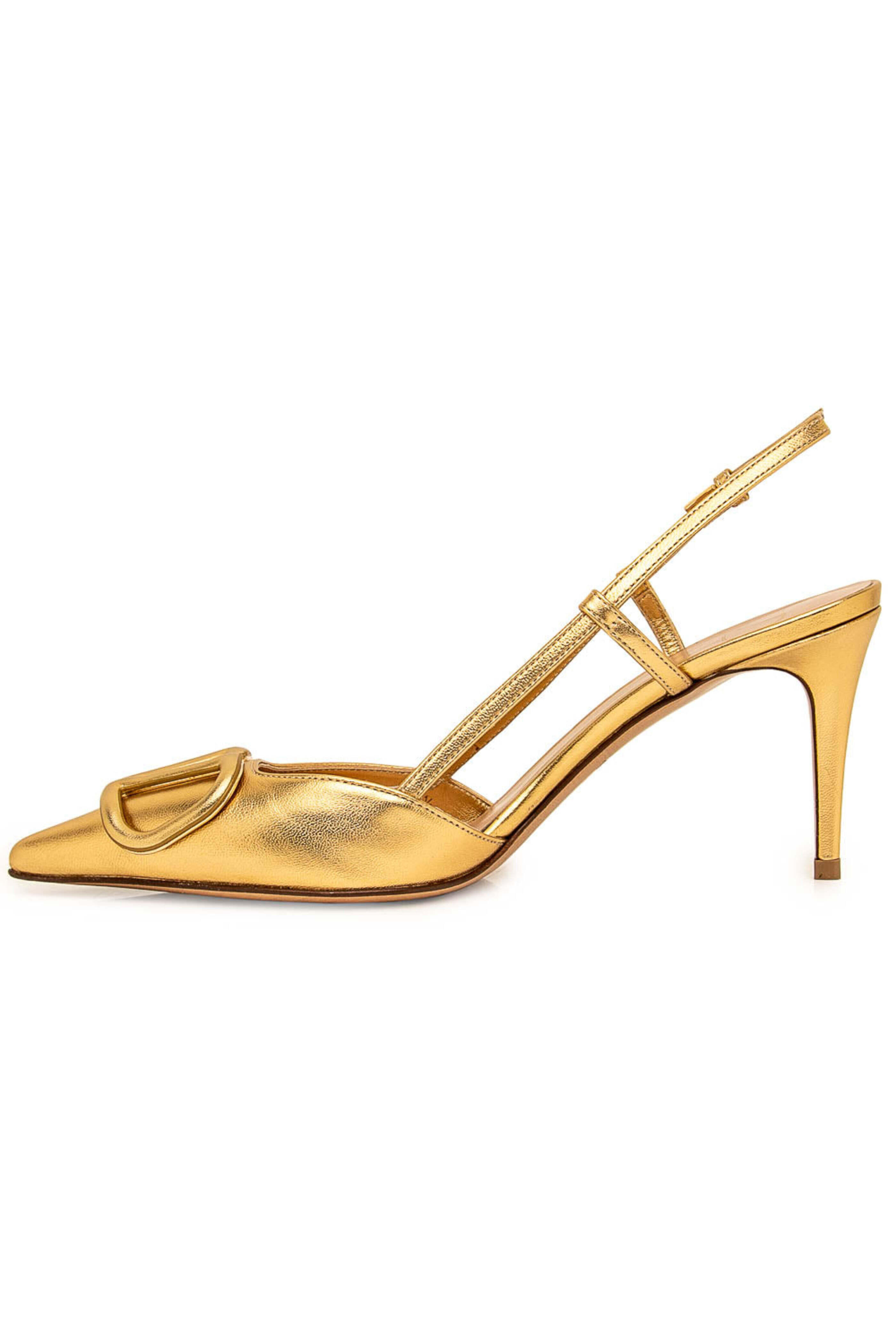 Valentino Garavani - VLogo Slingback Pump in Gold