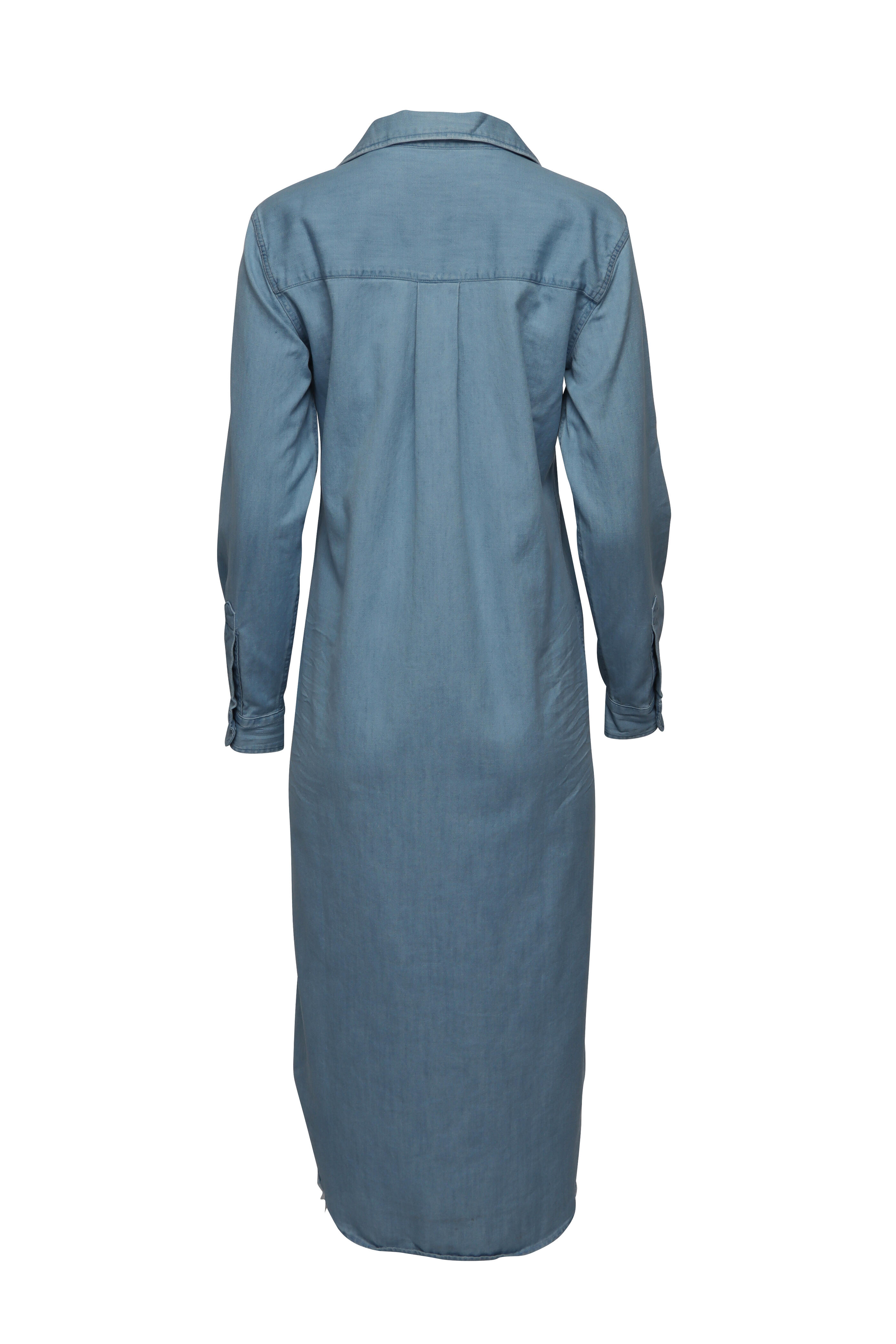 Frank & Eileen - Rory Classic Blue Wash Denim Maxi Shirtdress