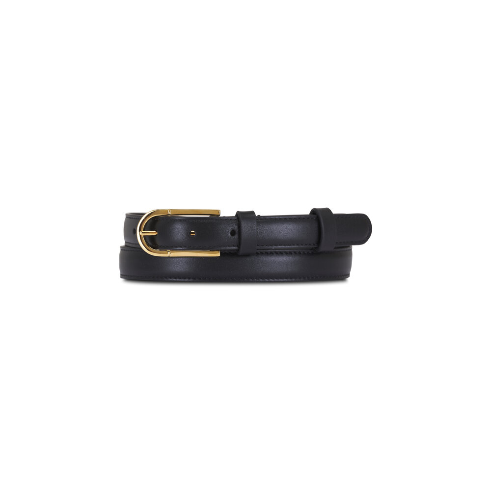 最終価格　THE ROW FREYA BELT ブラック S The Row - Freya Black & Gold Belt | Mitchell Stores