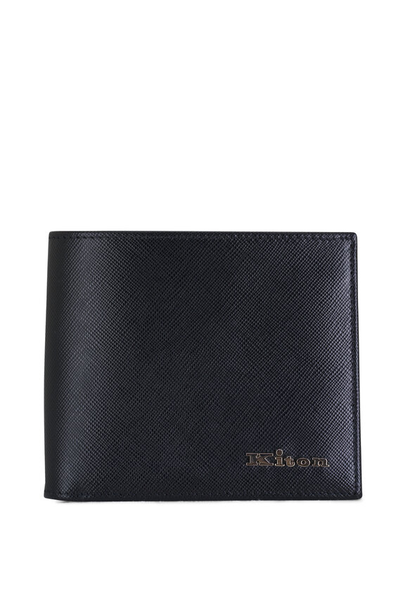 Kiton Black Leather Wallet 