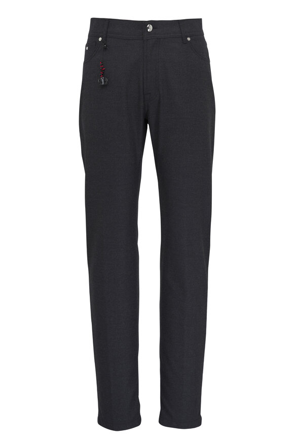 Marco Pescarolo Charcoal Gray Cashmere Five Pocket Pant 