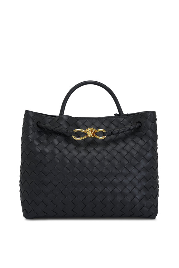 Bottega Veneta - Medium Andiamo Black Intrecciato Leather Bag