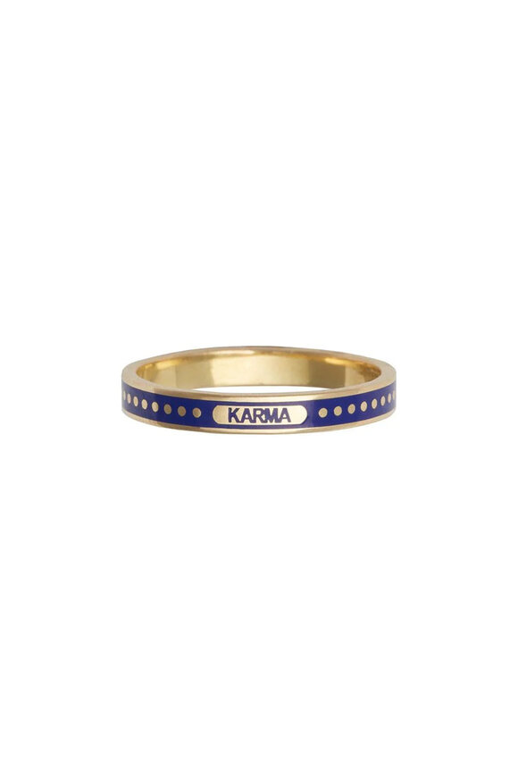 Foundrae Karma Thin Champleve Enamel Band